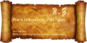 Martinkovics Zágon névjegykártya